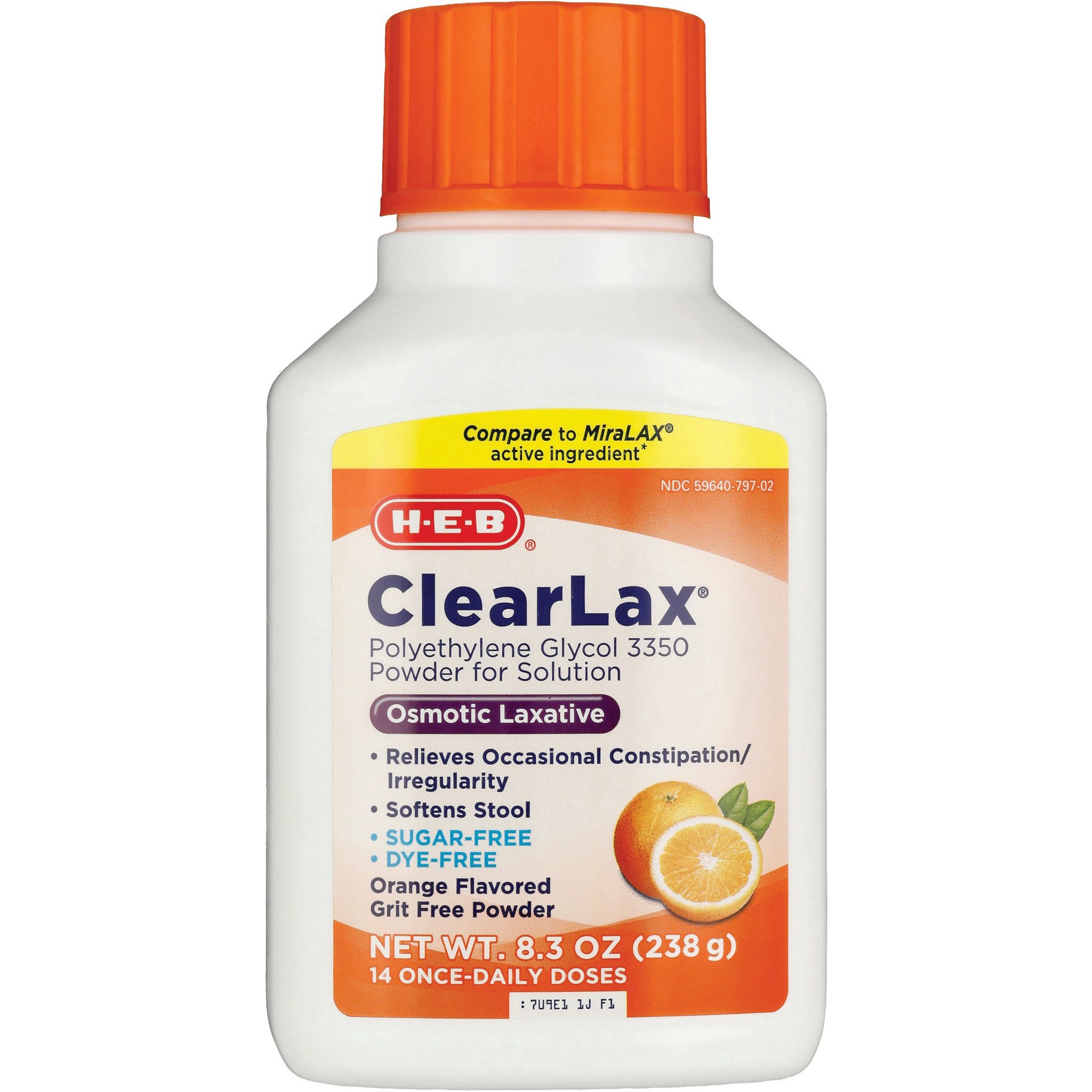 slide 1 of 1, H-E-B Clearlax Osmotic Laxative, 8.3 oz