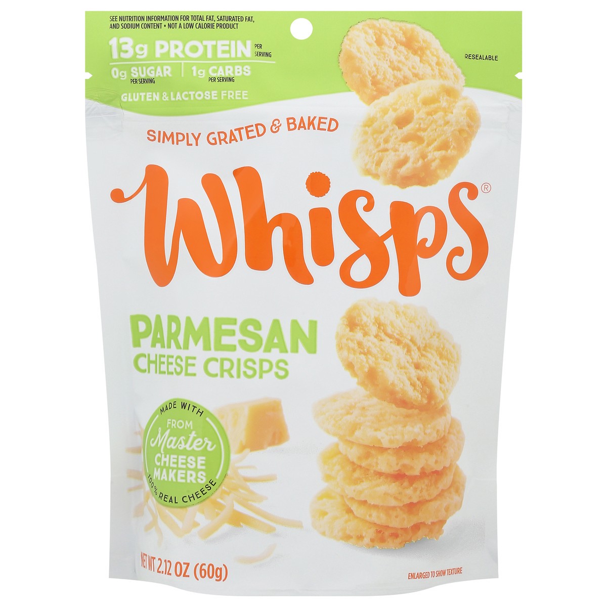 slide 1 of 9, Whisps Parmesan Cheese Crisps 2.12 oz, 2.12 oz