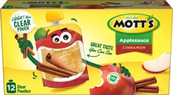 Mott's Cinnamon Applesauce, 12-3.2 oz Pouches