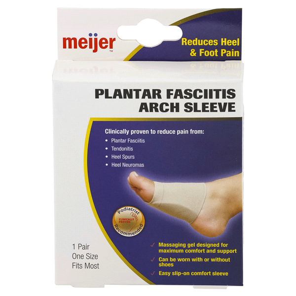 slide 1 of 2, Meijer Plantar Fasciitis Arch Sleeve, 1 ct