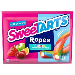 Sweetarts Twisted Rainbow Punch Ropes 9 Ounce Laydown