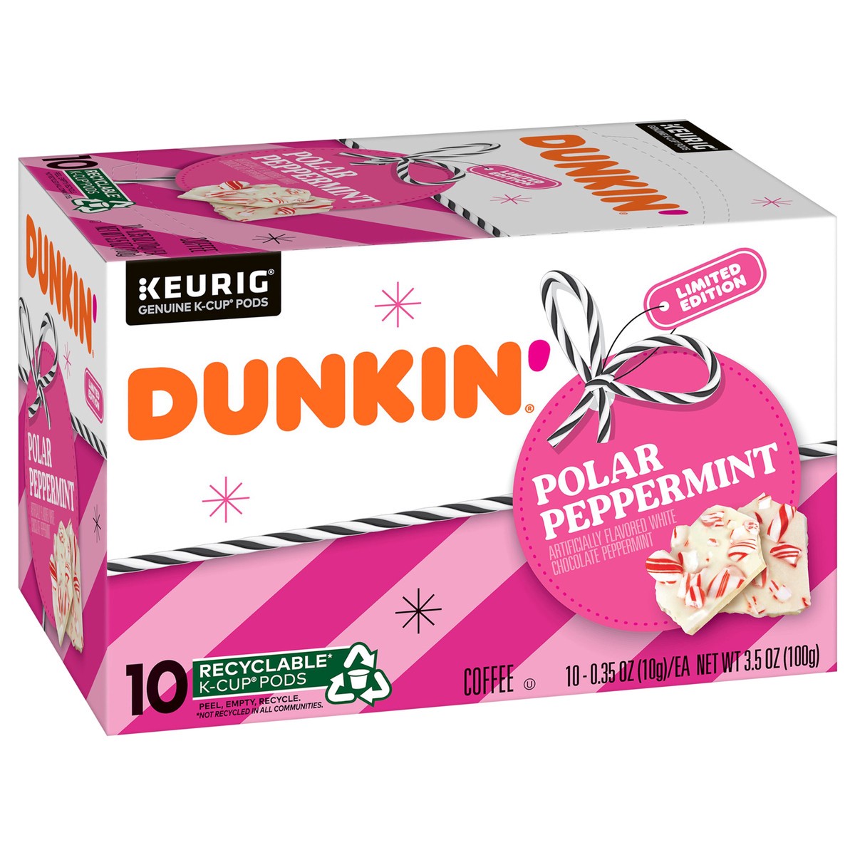 slide 7 of 9, Dunkin' Dunkin Polar Peppermint, Limited Edition Holiday Coffee K-CUP /, 3.7 oz