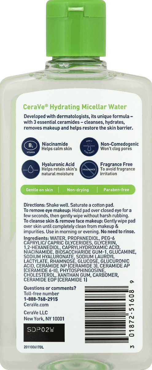 slide 5 of 6, Cerave Cerave Hydrating Micellar Water, 10 oz