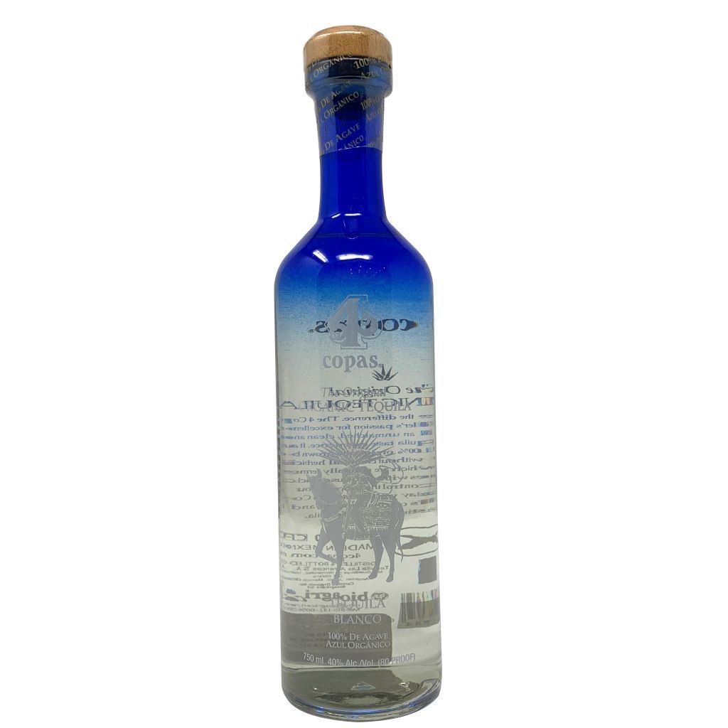 slide 1 of 1, 4 Copas Blanco Tequila, 750 ml