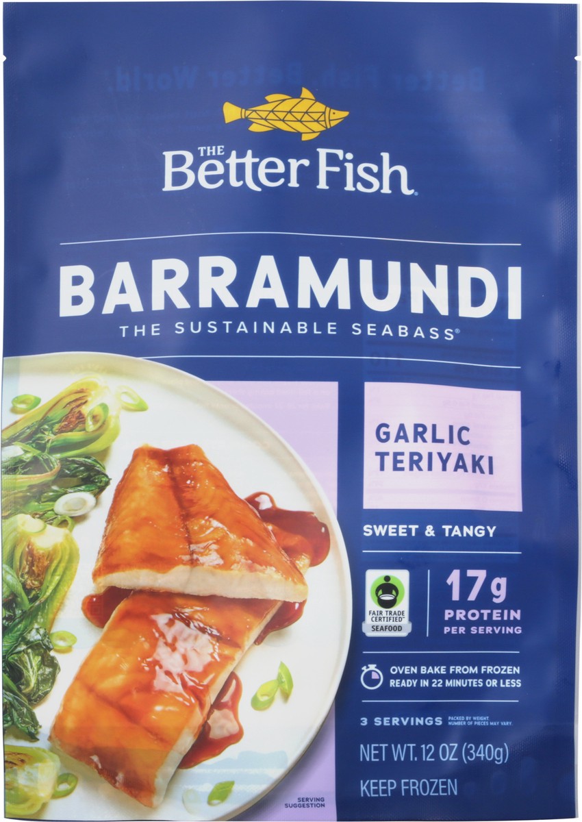 slide 4 of 13, The Better Fish Galrlic Teriyaki Barramundi Sweet & Tangy Sea Bass, 1 ct