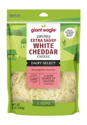Giant Eagle Extra Sharp Shredded White Cheddar Cheese