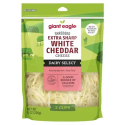 Giant Eagle Extra Sharp Shredded White Cheddar Cheese