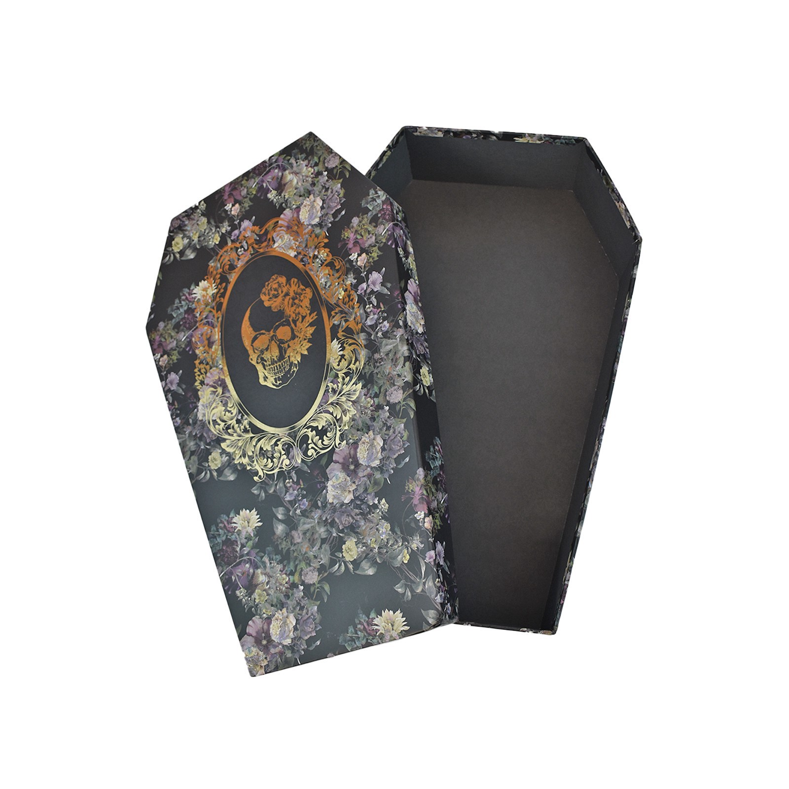 slide 3 of 5, 15" Decorative Floral Coffin Box By Ashland, 15 in x 9.5 in