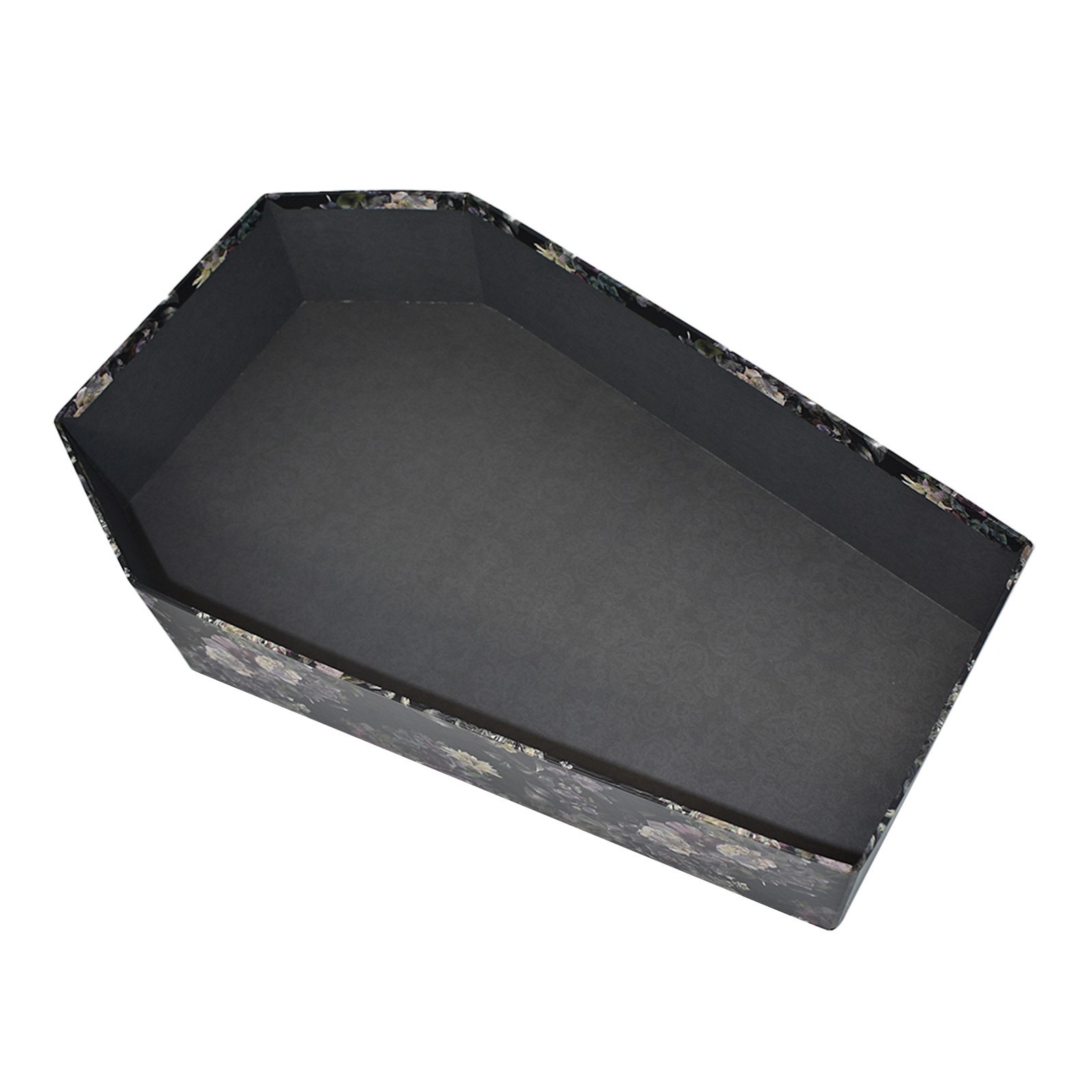 slide 5 of 5, 15" Decorative Floral Coffin Box By Ashland, 15 in x 9.5 in