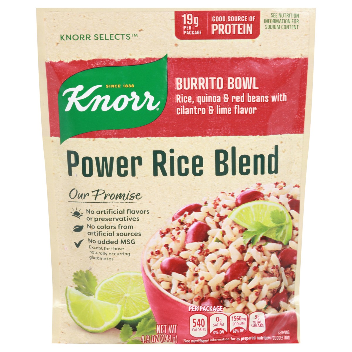 slide 1 of 9, Knorr Selects Power Rice Blend Burrito Bowl, 4.9 oz, 4.9 oz