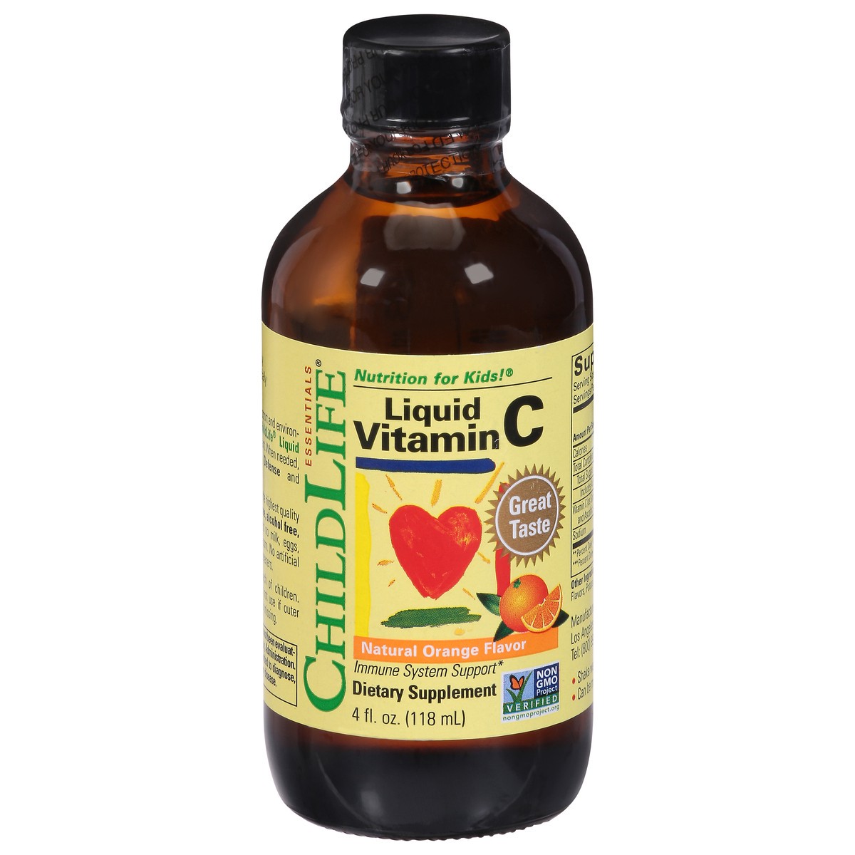 slide 1 of 1, ChildLife Natural Orange Flavor Liquid Vitamin C 4 fl oz, 4 fl oz