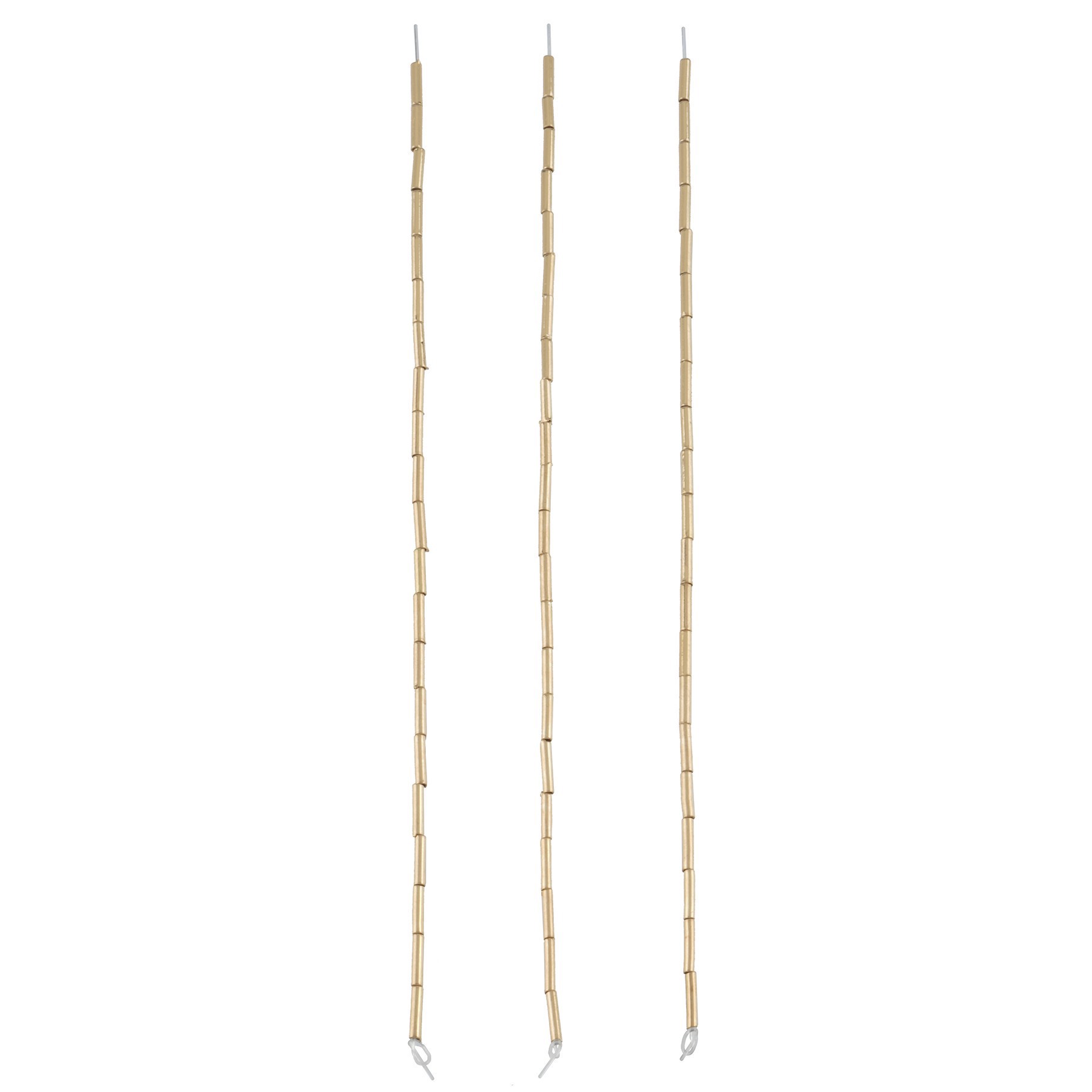 slide 3 of 3, Gold Metal Bugle Beads, 6mm By Bead Landing, 6 mm