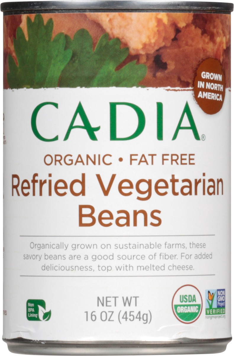 slide 9 of 12, Cadia Fat Free Organic Refried Vegetarian Beans 16 oz, 16 oz