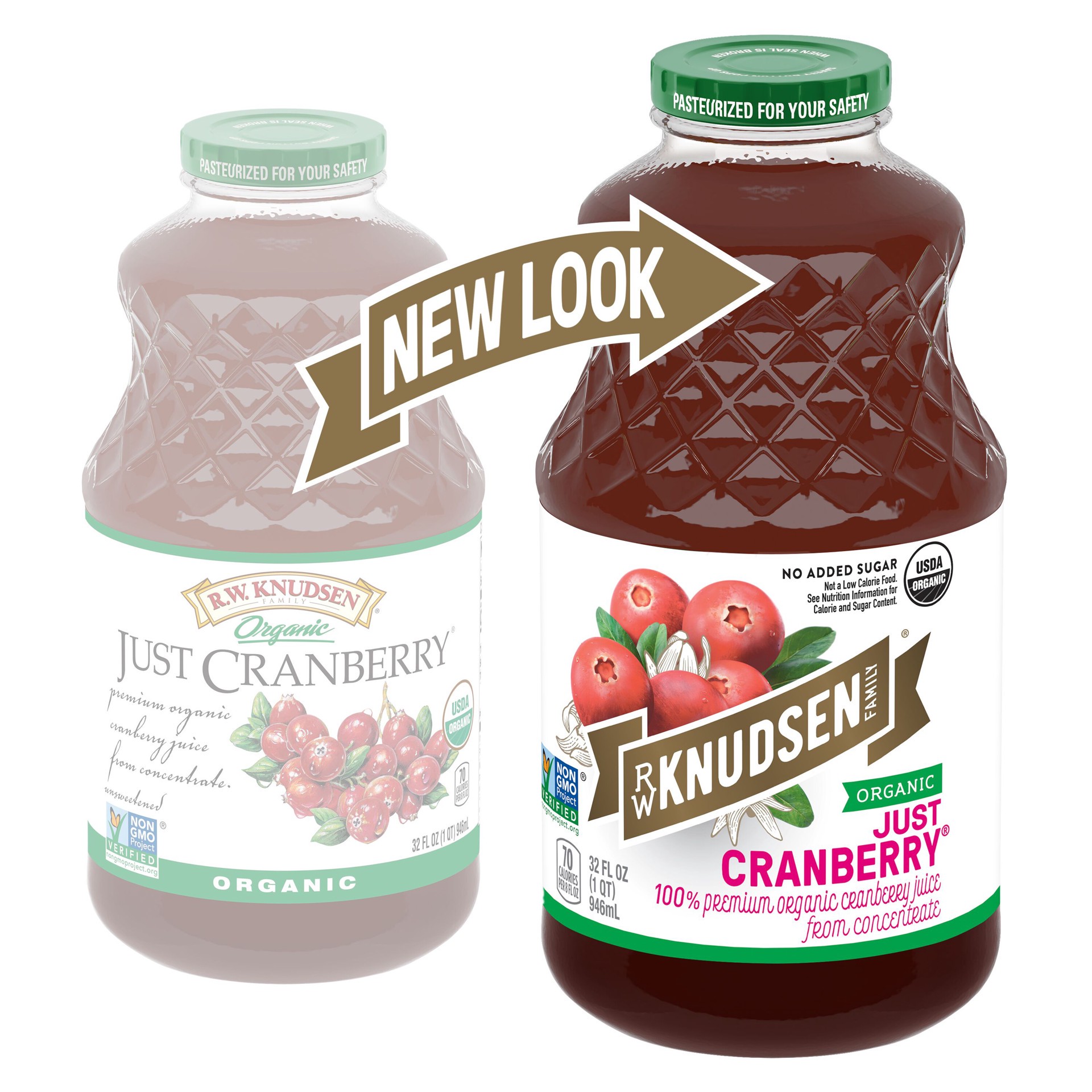 slide 5 of 6, R.W. Knudsen Family Organic Just Cranberry Juice, 32-Fluid Ounce (Packaging May Vary), 32 oz