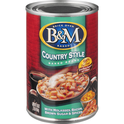 slide 1 of 8, B&M Country Style Baked Beans, 16 oz