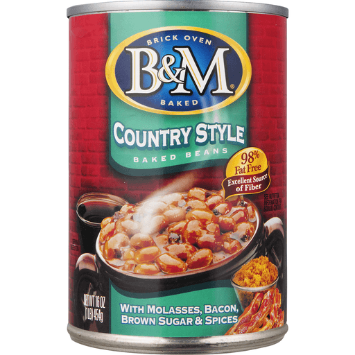 slide 4 of 8, B&M Country Style Baked Beans, 16 oz