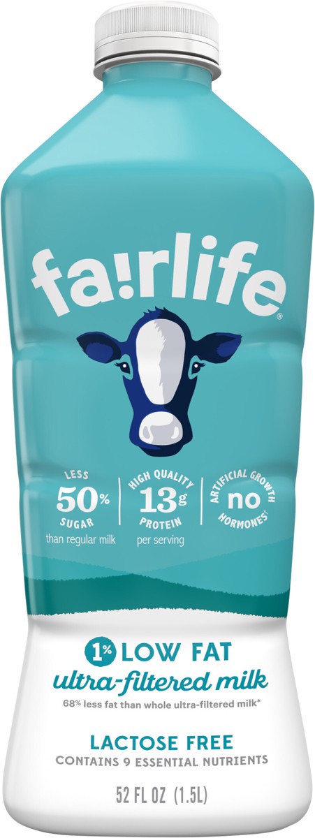 slide 8 of 9, Fairlife White 1% Milk, 52 fl oz