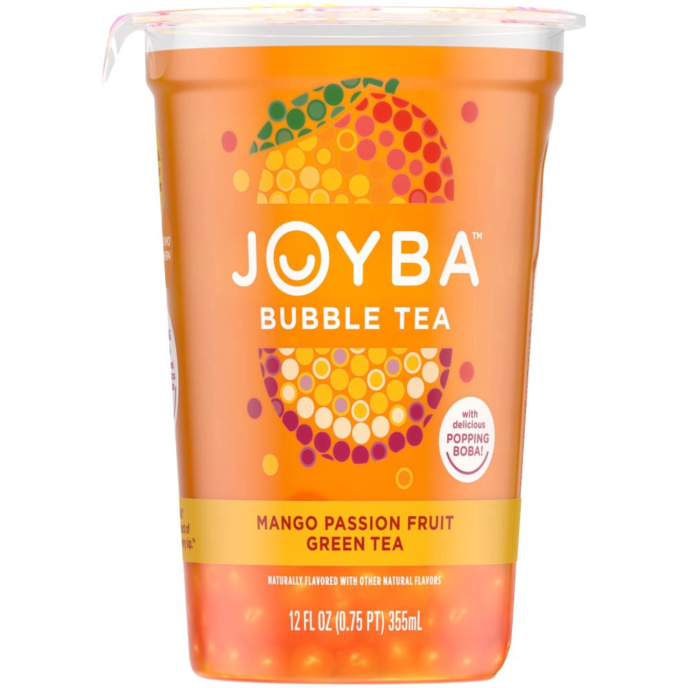 slide 1 of 1, JOYBA Mango Passion Fruit Green Tea Bubble Tea 12 fl oz, 12 fl oz