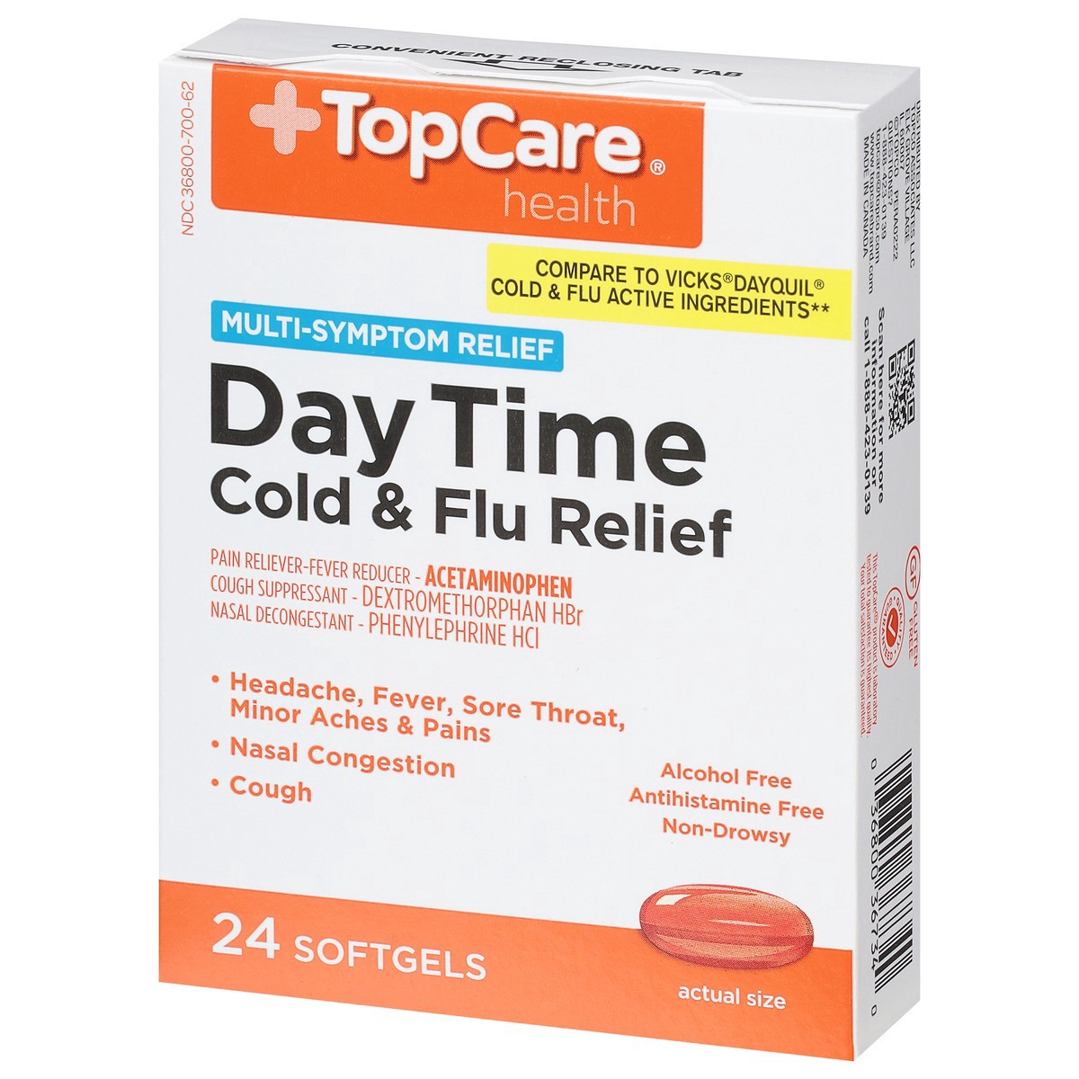 slide 3 of 15, Topcare Cold Flu Relief Softgels Day, 24 ct