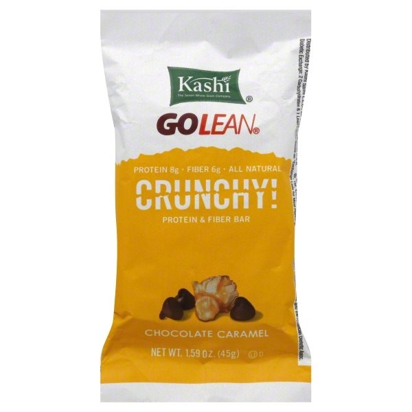 slide 1 of 1, Kashi Golean Crunchy Chocolate Carmel Protein Fiber Bar, 1.59 oz