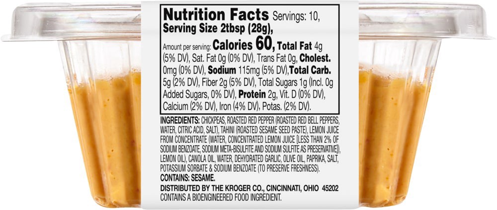 slide 3 of 3, Kroger Roasted Red Pepper Hummus - 10 oz, 10 oz