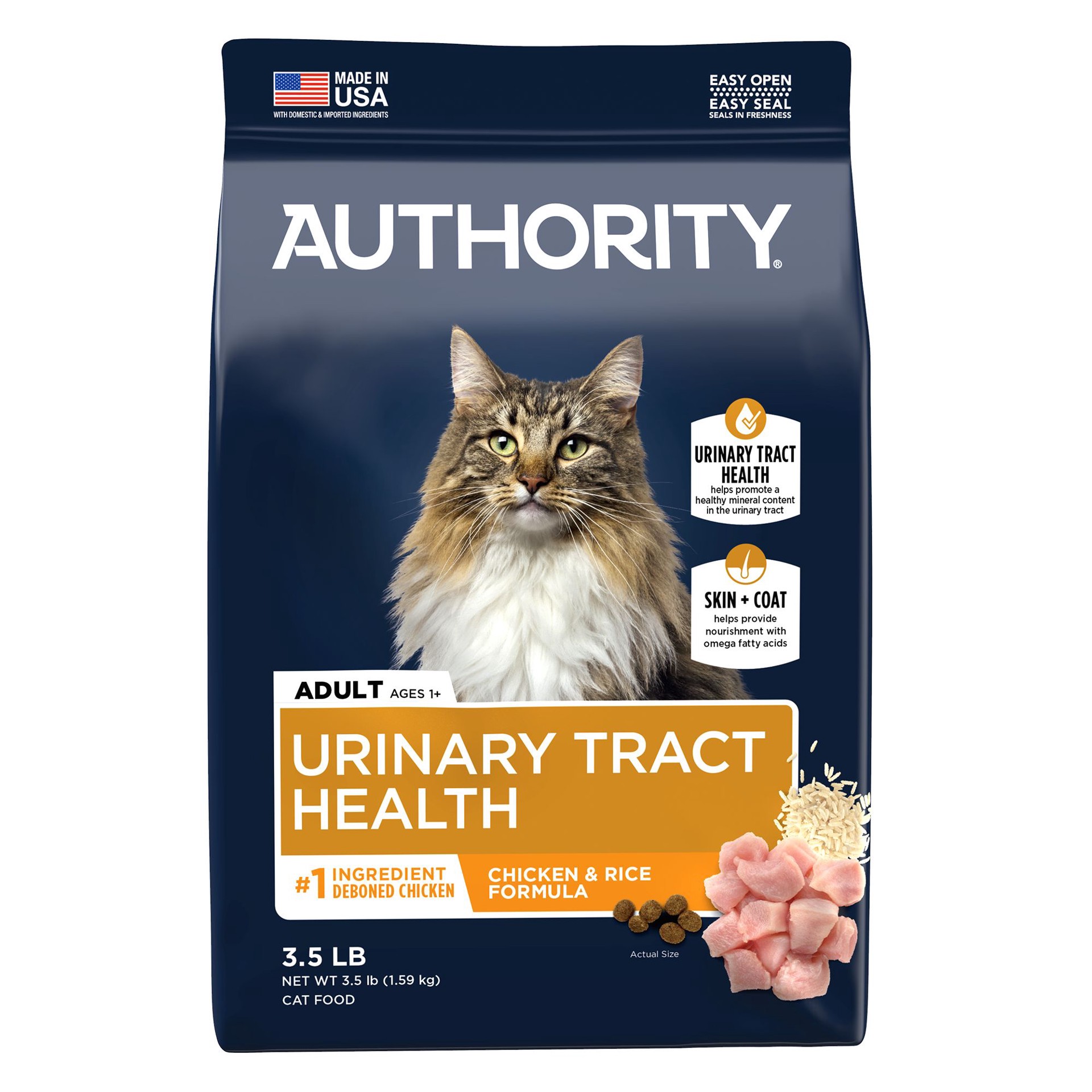 Authority Urinary Tract Health Adult Dry Cat Food Chicken Rice