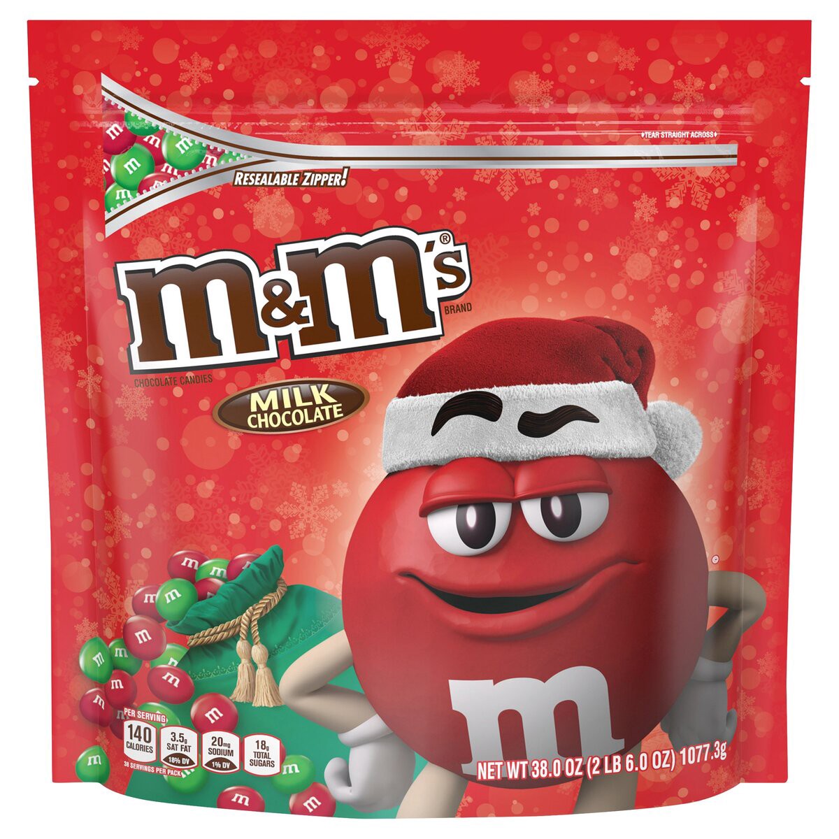 slide 1 of 8, M&M's Bite Size Chocolate, 38.57 oz