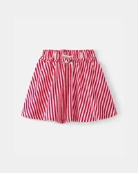 Carters Girls Striped Skort - Red/White Multi 10