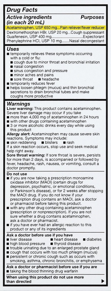 slide 6 of 6, TopCare Tussin CF, Multi-Symptom Cough, Cold & Flu, Adult, 8 oz