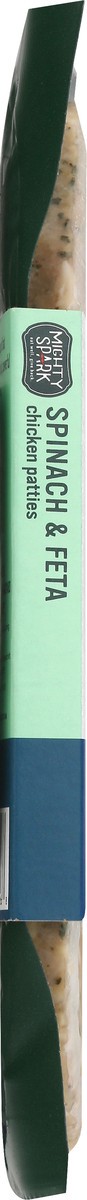 slide 7 of 9, Mighty Spark Spinach & Feta Chicken Patties 9 oz, 9 oz