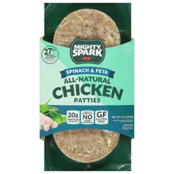 Mighty Spark Spinach & Feta Chicken Patties 8 oz