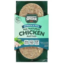 Mighty Spark Spinach & Feta Chicken Patties 8 oz