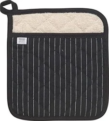 Now Designs Pinstripe Black Pot Holder