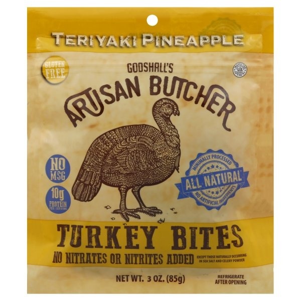 slide 1 of 1, Godshall's Artisan Butcher Teriyaki Pineapple Turkey Bites, 18 ct; 3 oz