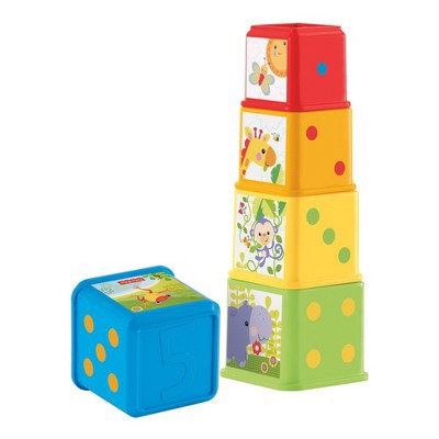 slide 1 of 6, Fisher-Price Stack and Explore Blocks, 5 pc