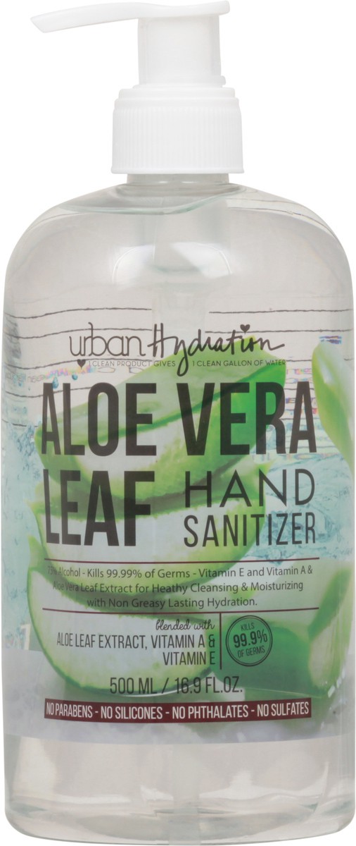 slide 6 of 11, Urban Hydration Aloe Vera Leaf Hand Sanitizer 500 ml, 500 ml