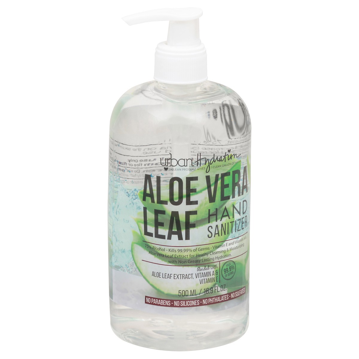 slide 11 of 11, Urban Hydration Aloe Vera Leaf Hand Sanitizer 500 ml, 500 ml