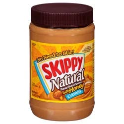 SKIPPY Natural Creamy Peanut Butter Spread with Honey, 40 Ounce