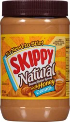 SKIPPY Natural Creamy Peanut Butter Spread with Honey, 40 Ounce