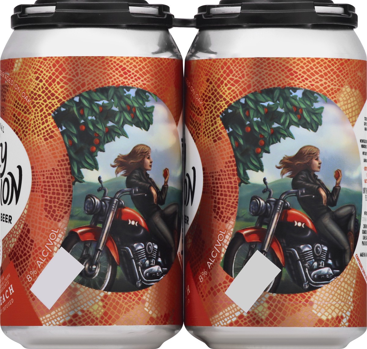 slide 9 of 9, Unity Vibration Bourbon Peach Kombucha Beer, 4 ct; 12 oz