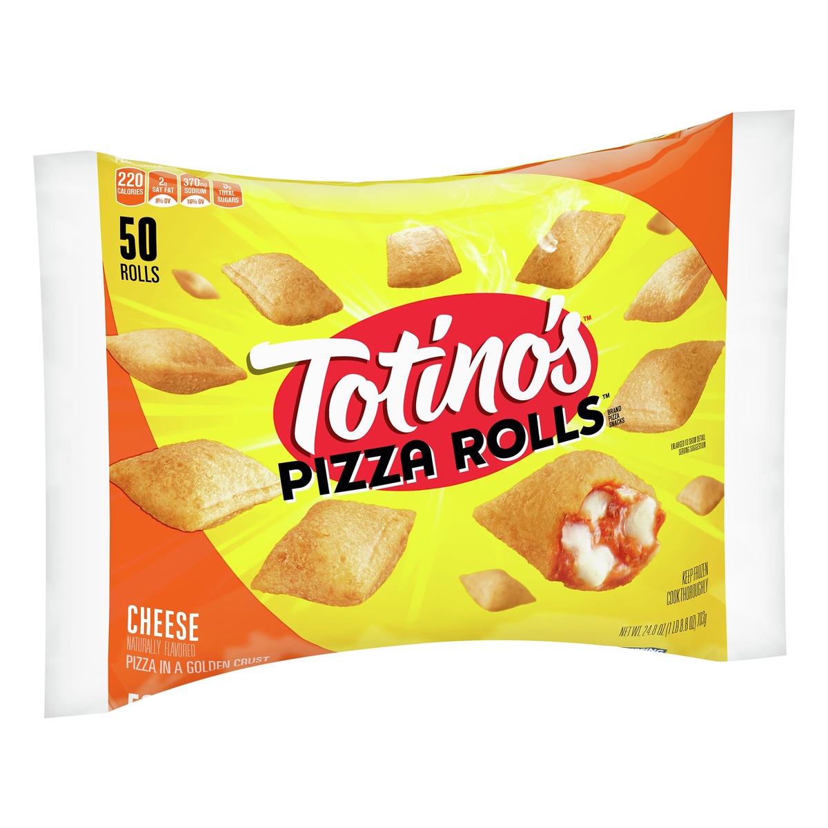 slide 2 of 10, Totino's Cheese Pizza Rolls, 50 ct