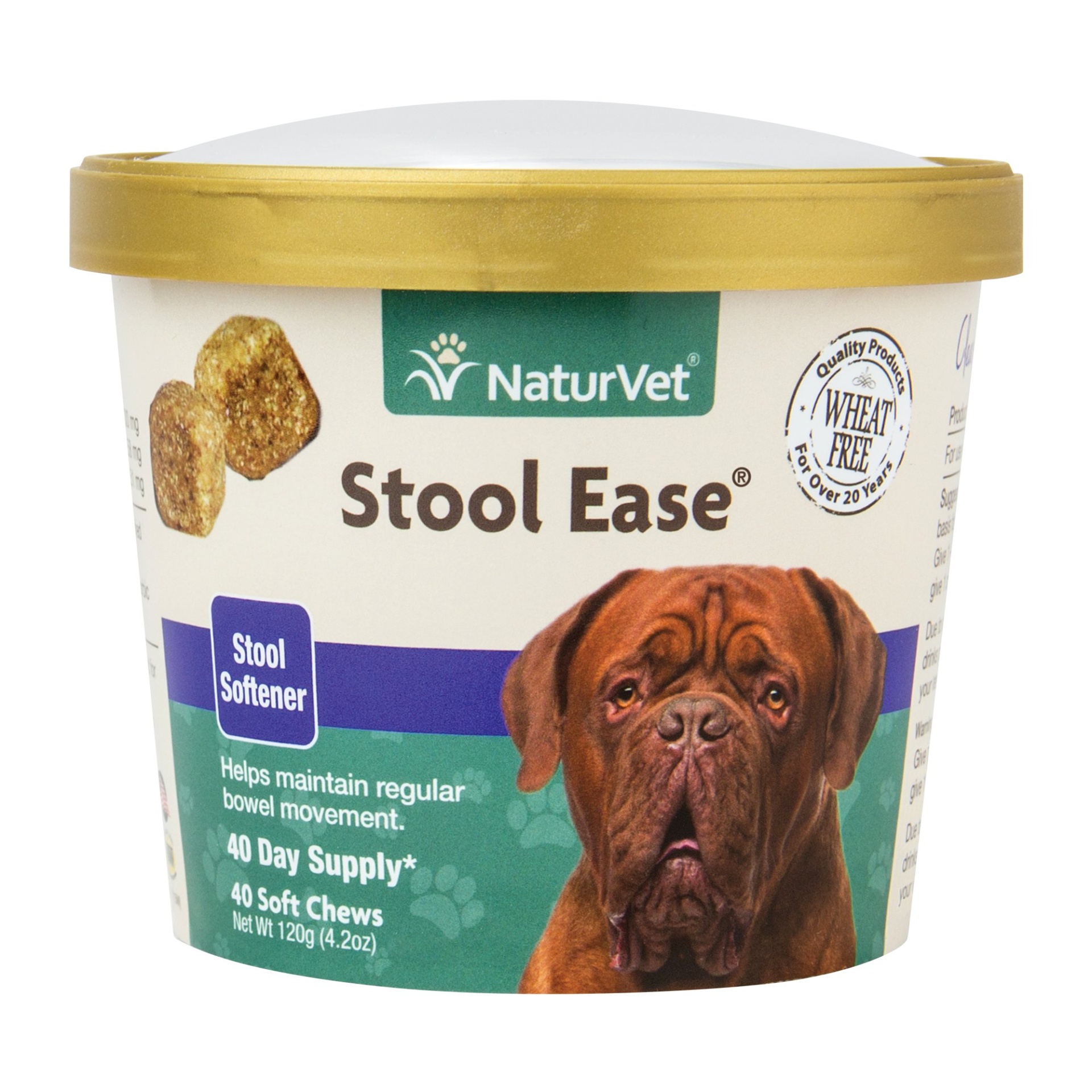 slide 1 of 1, NaturVet Stool Ease Stool Softener Dog Soft Chews, 40 ct