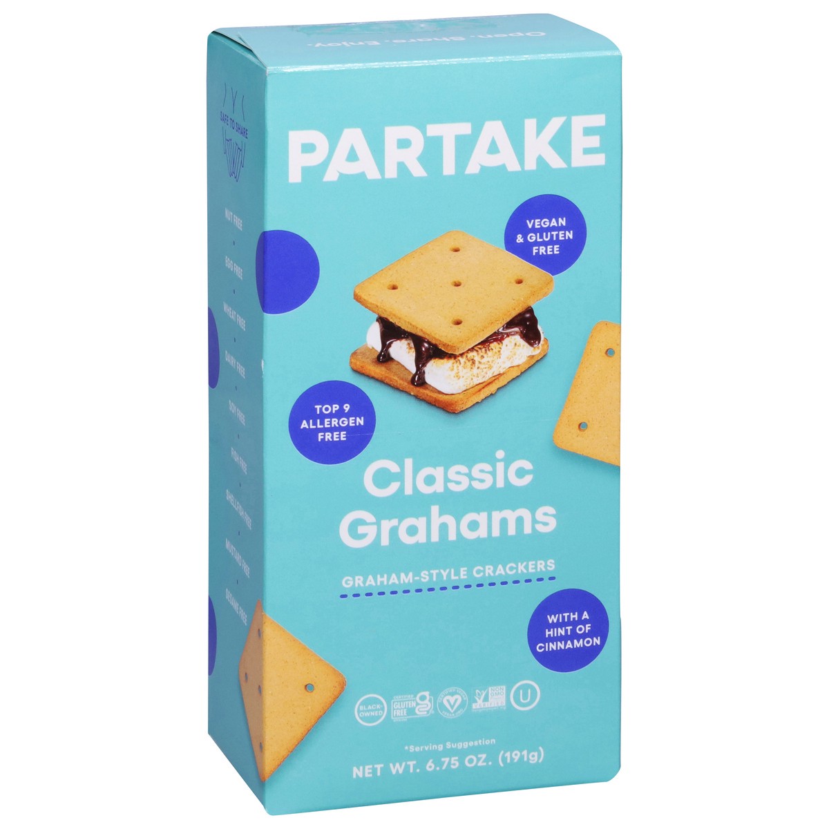 slide 2 of 9, Partake Graham-Style Classic Grahams Crackers 6.75 oz, 6.75 oz