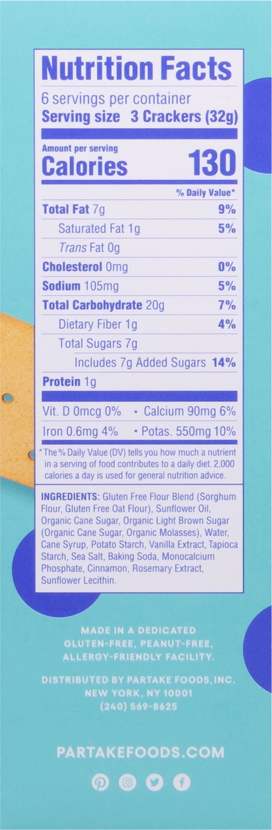 slide 4 of 9, Partake Graham-Style Classic Grahams Crackers 6.75 oz, 6.75 oz