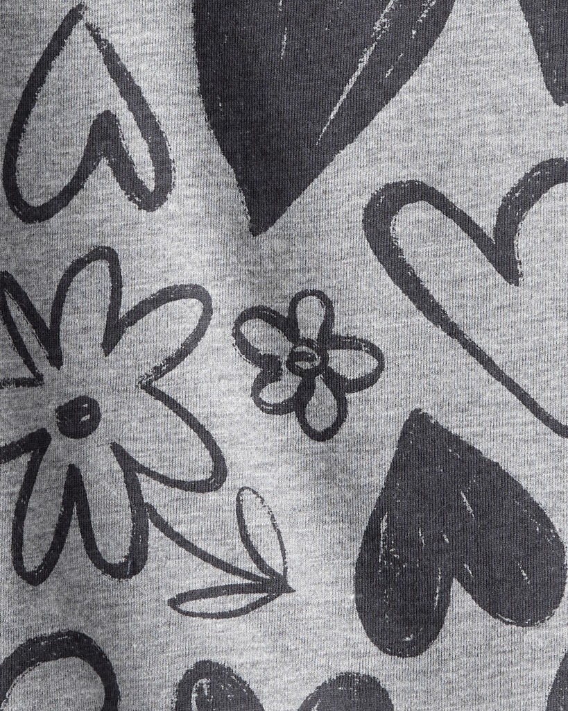 slide 2 of 2, Carter's Carters Baby Girl Heart Print Long-Sleeve Top - Grey Grey 18M, 1 ct