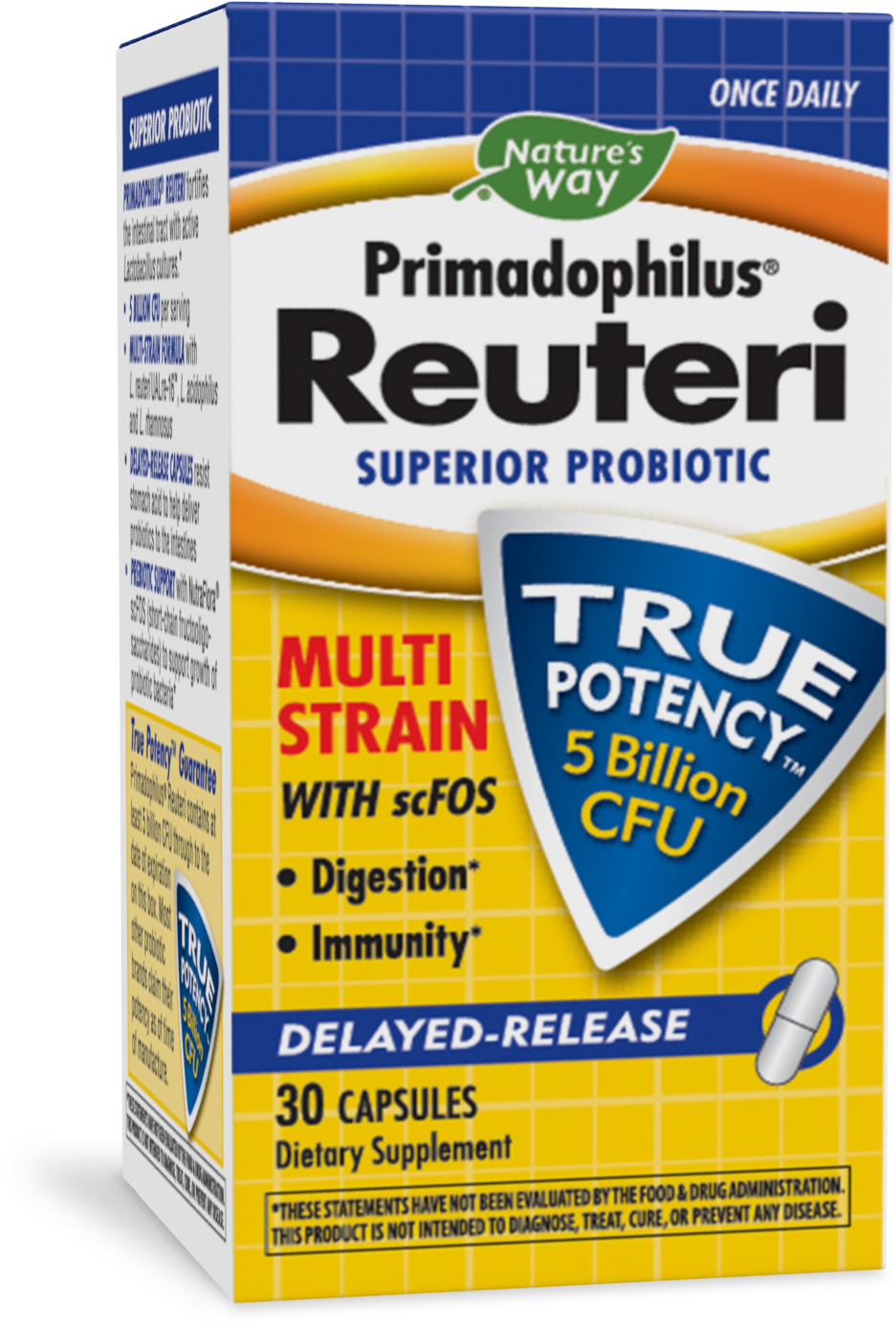 slide 1 of 1, Primadophilus Reuteri Probiotic, Supports Digestive & Immune Health*, 5 Billion Live Cultures, 30 Capsules, 30 ct