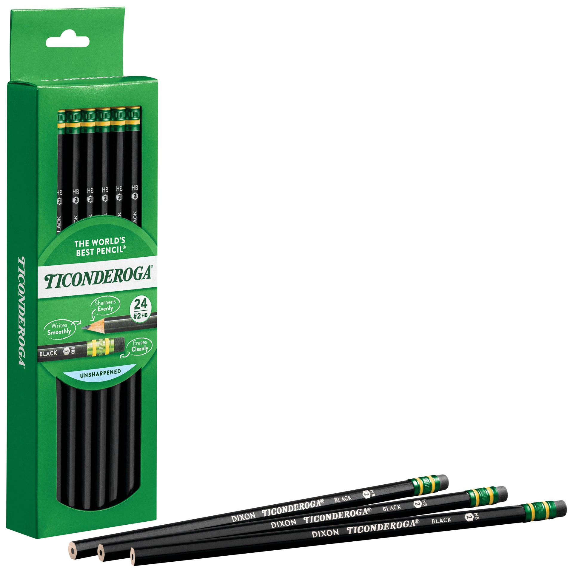 slide 3 of 5, Ticonderoga Black No.2 Pencils, 24 ct