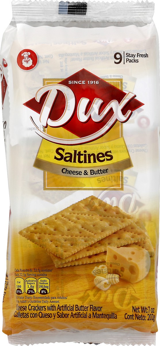 slide 7 of 7, Dux Cheese & Butter Saltines, 9 ct; 7 oz