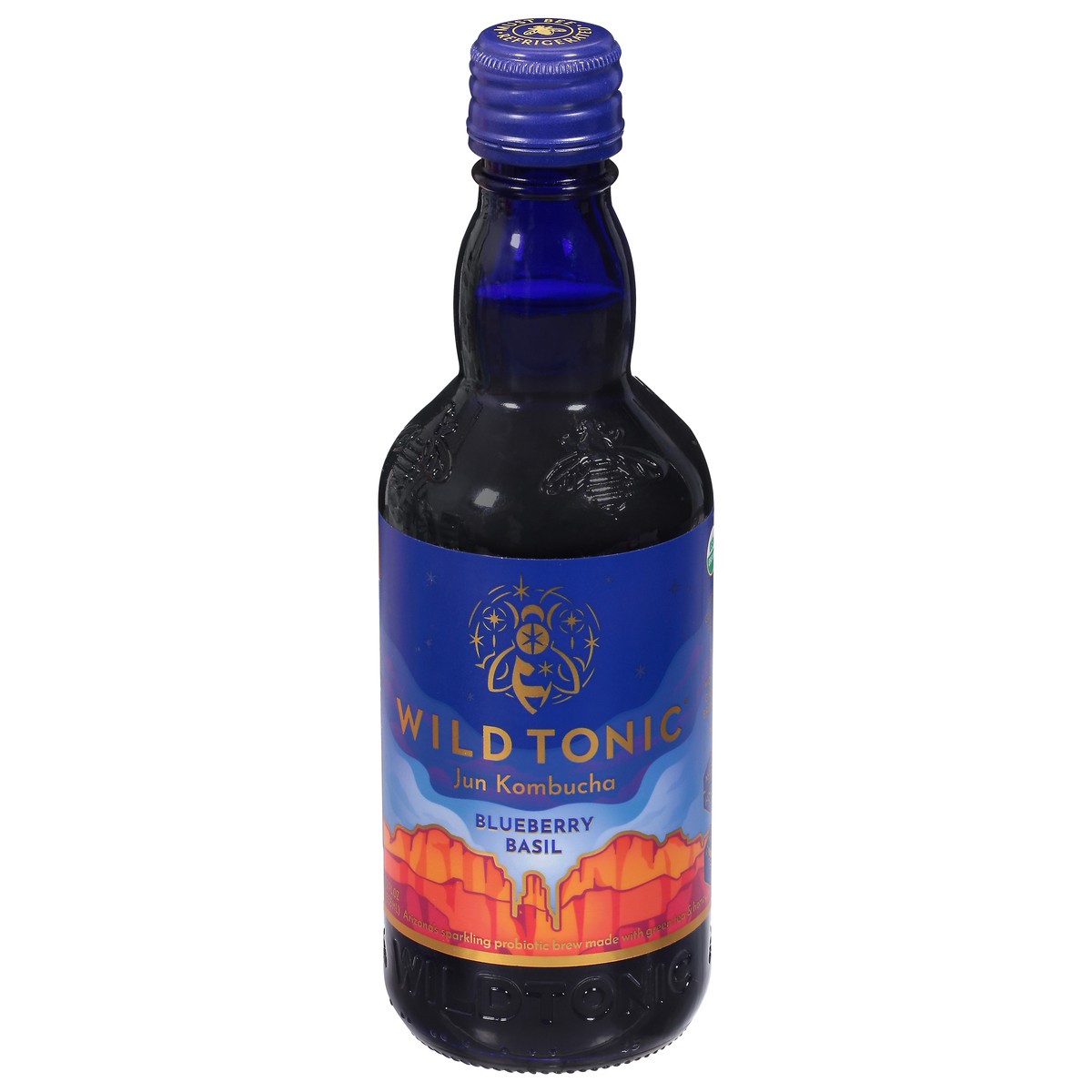 slide 1 of 1, Wild Tonic Blueberry Basil Jun Kombucha - 12 fl oz, 10 fl oz