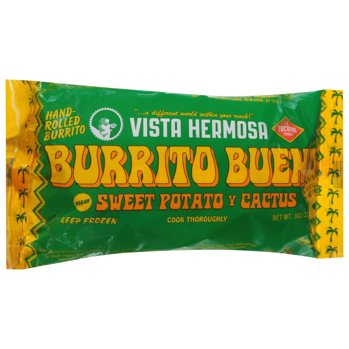 slide 8 of 14, Vista Hermosa Hand-Rolled Mild Medium Spicy Sweet Potato & Cactus Burrito Buena 8 oz,